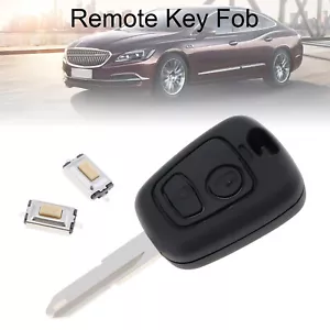Estuche de repuesto con llave remota de coche de 2 botones apto para Peugeot 106 206 306 406 - Imagen 1 de 9