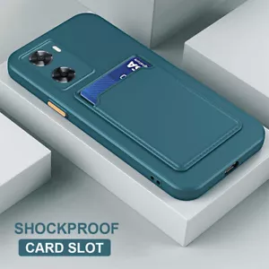 Case For Oppo A17K A54 A96 A94 A58 A78 Shockproof Soft Silicone Card Slot Cover - Picture 1 of 23