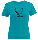 Chicken Juniors Women Teen T-Shirt Casual Tee Graphic Funny Tee Animal Farm Pet