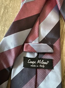 sanpi milano tie made in italy handmade blue and red - Picture 1 of 6