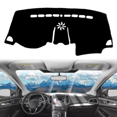 For Ford Edge 2015-24 black Non-slip Dash Board Cover Mat Dashboard Carpet 1x Foto 1 de 4