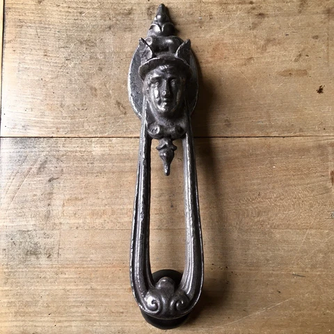 11” Antique Hermes Cast Iron Door knocker - RESTORED & READY TO INSTALL Cover