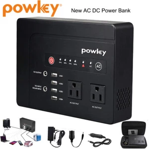 Powkey Portable Power Station 200W AC DC 146Wh Lithium Battery Solar Generator - Picture 1 of 20