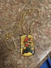 Super Mario Chase Gold Dog Tag Necklace   MARIO 2015