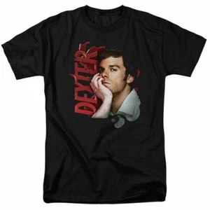 Dexter Layered T Shirt Mens Licensed Classic TV Merch Serial Killer Black - Picture 1 of 2