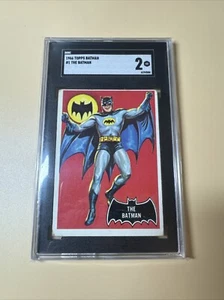 1966 Topps Batman #1 THE BATMAN Rookie Card Good Condition SGC 2 - Picture 1 of 10