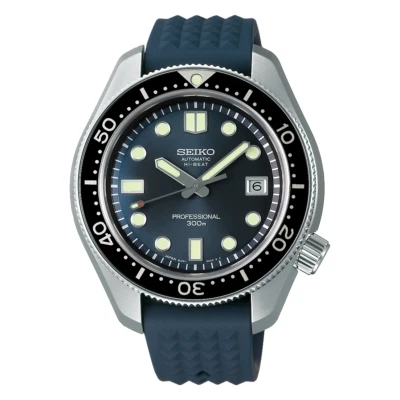 Seiko Prospex Watch Steel Blue Dial Silicone Strap SLA039 Retail: $6,800 NEW - Image 1 of 4