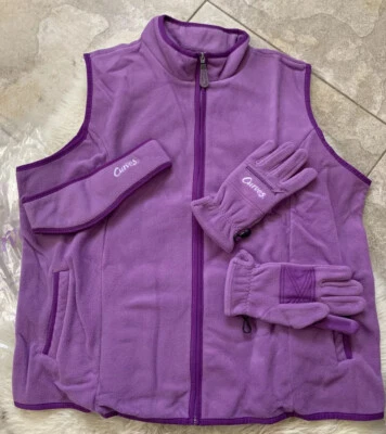 Conjunto de luvas e faixa de cabeça Curves Sporty Fleece roxo colete XL/P-M - Imagem 1 de 4
