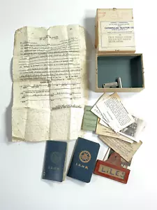 seconda guerra mondiale CASSETTO SPAZZATURA effimero ID foto Esercito Militare Marina Aeronautica Militare Aeronautica Militare Carte - Foto 1 di 11