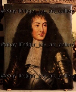 Ludwig XIV. von Frankreich Ludwig der Große Der Sonnenkönig Portrait französisches Leinwandbild - Bild 1 von 2