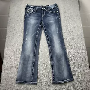 Jeans da donna blu Miss Me Easy Bootcut taglia 28 JE5359E3N punto spesso - Foto 1 di 7