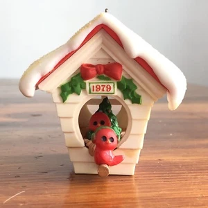 Hallmark Tree Trimmer Collection 1979 Birdhouse w/ Cardinals Christmas Ornament - Picture 1 of 7