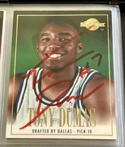 Tony Dumas 1994-1995 Skybox NBA Selecciones del Draft Novato Firmado Autógrafo AUTO RC TTM - Imagen 1 de 2