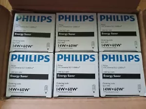 PHILIPS 14W SLS 120V Energy Saver Universal /E26.1CT/6 PER BOX - Picture 1 of 7