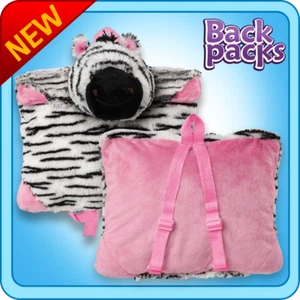 Authentic Pillow Pet Zebra Backpack for Notebooks and Tablets Plush Toy Gift - Picture 1 of 1