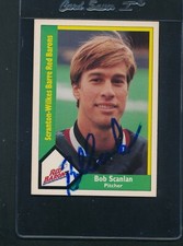 1990 International League #7 Bob Scanlan Red Barons Signed Auto *C5333