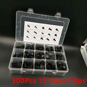 300PCS Car Push Pin Rivet Trim Clip Panel Body Interior Assortment Retainer Clip