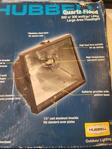 Hubbell Q500B Bronze 500W Large Area Flood Light New in Box