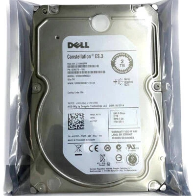 DELL 1P7DP 01P7DP 2TB 7.2K 6Gb/s 3.5" SAS ST2000NM0023 Hard Drive  - Image 1 of 2