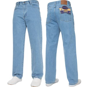 Hombre Pierna Recta Básico Grueso Vaqueros Trabajo Work Pantalones Denim - Imagen 1 de 22