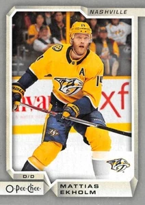 2018-19 O-Pee-Chee Silver #322 Mattias Ekholm - Picture 1 of 2