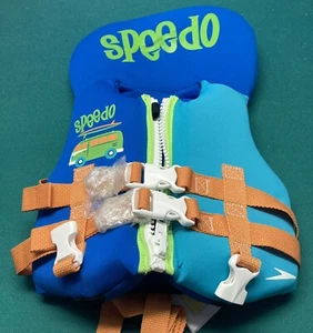 Speedo Infant Life Jacket Vest Kids Under 30Lbs Color Blue Brand New w/ Tags! - Picture 1 of 4