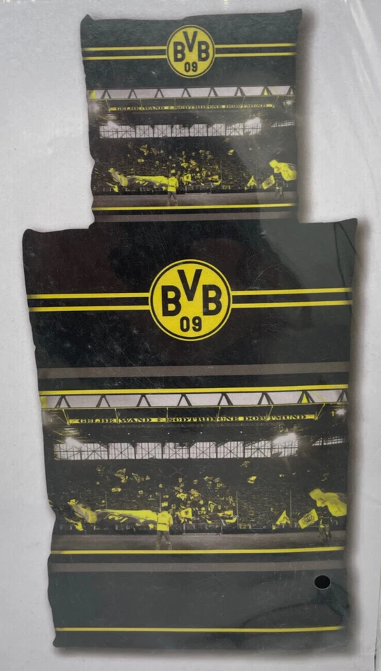 Bettwäsche BVB Borussia Dortmund "Signal Iduna Park" Bezug 135x200cm Kissen80x80 - Bild 1 von 1