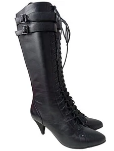 BUFFALO LONDON Botas con cordones Mujeres Botas altas Talla EU 38 negro - Imagen 1 de 5