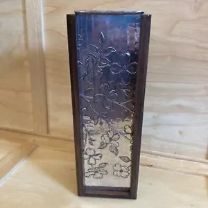 Caja de vino de madera de nogal Wendell August Forge hecha a mano EE. UU. - Imagen 1 de 10