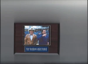 TERRY BRADSHAW & ROGER STAUBACH PLAQUE DALLAS COWBOYS STEELERS FOOTBALL NFL - Picture 1 of 1