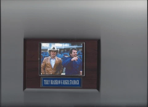 TERRY BRADSHAW & ROGER STAUBACH PLAQUE DALLAS COWBOYS STEELERS FOOTBALL NFL Cover