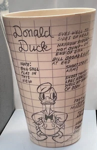 Disney Sketchbook Donald Duck Tumbler Cream & Black 5" Tall - One Only! - Picture 1 of 6