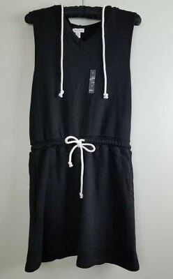 Flirtitude Active Juniors Black Sleeveless Hoodie Sweatshirt Dress Size S - Image 1 of 3