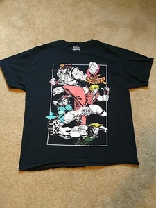 Camiseta de Colección Street Fighter Marca Capcom Para Hombre Talla XL Negra Tiro de Grupo - Imagen 1 de 8