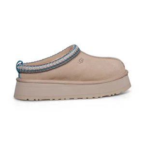 UGG TAZZ DRIFTWOOD WHITE PEPPER WILDLEDER SHEARLING DAMEN HAUSSCHUHE GRÖSSE US 6 NEU - Bild 1 von 5