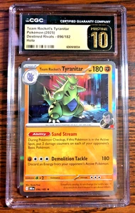 Team Rocket's Tyranitar Holo #096 - CGC PRÍSTINE 10 - Destined Rivals - Pokémon - Imagen 1 de 3