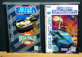 SEGA RALLY & CYBER SPEEDWAY   2 GAME LOT ( SEGA SATURN ) TESTED NTSC-U/C