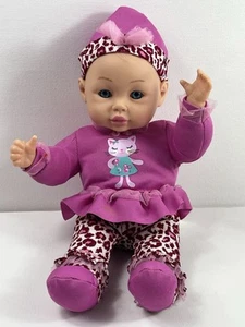 Adora PlayTime Baby helle Puppe rosa Druck Kätzchen Outfit blaue Augen 13 Zoll lebensecht - Bild 1 von 13