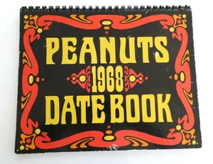 PEANUTS 1968 Date Book Calendar Used Charlie Brown Snoopy  Comic Vintage - Picture 1 of 15