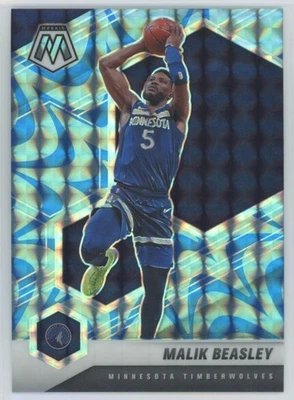 2020 Panini Mosaic # 162 Malik Beasley Reactive Blue Prizm Minnesota Timberwolve - Image 1 of 2
