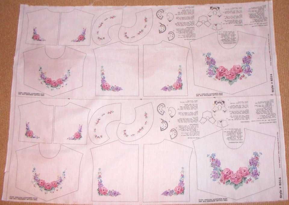 2 collares florales con paneles de tela Daisy Kingdom #8314 para patrón de simplicidad #8316 Foto 1 de 1