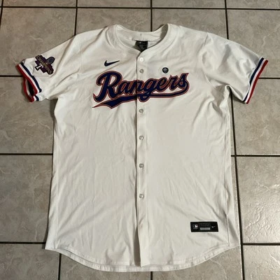 Camiseta deportiva Texas Rangers Nike Elite Gold World Series Champions para hombre talla 52 Foto 1 de 4