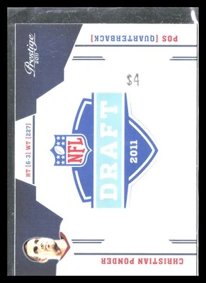 Christian Ponder 2011 Panini Prestige #6    Florida State Seminoles - Image 1 of 2