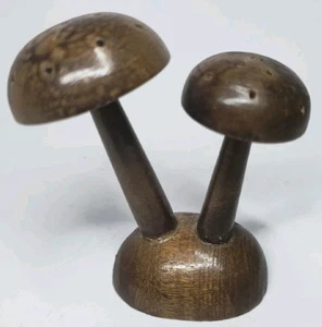 Mushroom Decor Vintage Wood Appetizer Hors d'oeuvres Server Mid-century Cool - Picture 1 of 11