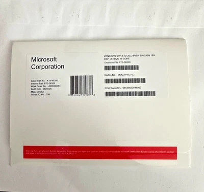 Sistema operativo con licencia Microsoft Windows Server 2022 - P73-08328 Foto 1 de 4