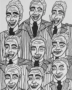 ORGINAL ACEO Drawing Prohibition Art Deco Americana Ink Illustration Signed OOAK - Picture 1 of 4