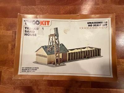 TYCO 7763 Trackside Sand House Unassembled HO Scale Kit NIB - Image 1 of 3