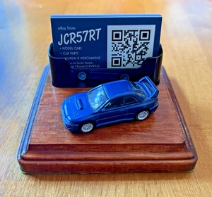 Custom Handmade Desk Business Card Holder w/ 1:64 '98 Subaru Impreza 22B STi - Picture 1 of 3