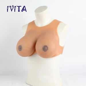 IVITA 4XL EE Cup Boobs Silicone Breast Forms Transgender Fake Boobs Enhancer - Picture 1 of 12