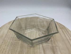 Klarglas Fünfeck Schale 5-seitig geometrisch Servier Herzstück modern Dekor - Bild 1 von 5